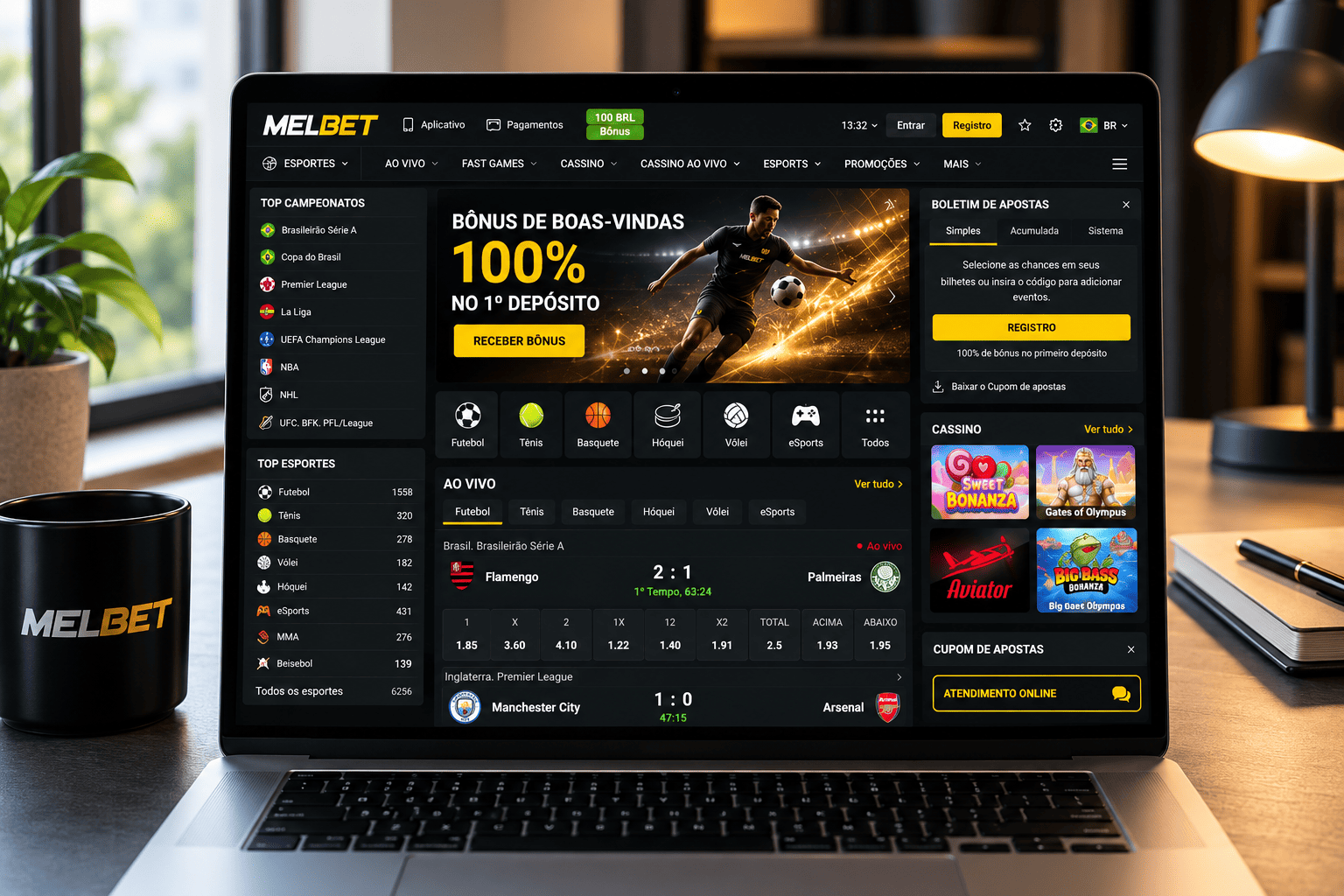MelBet PC para Windows, macOS e Linux