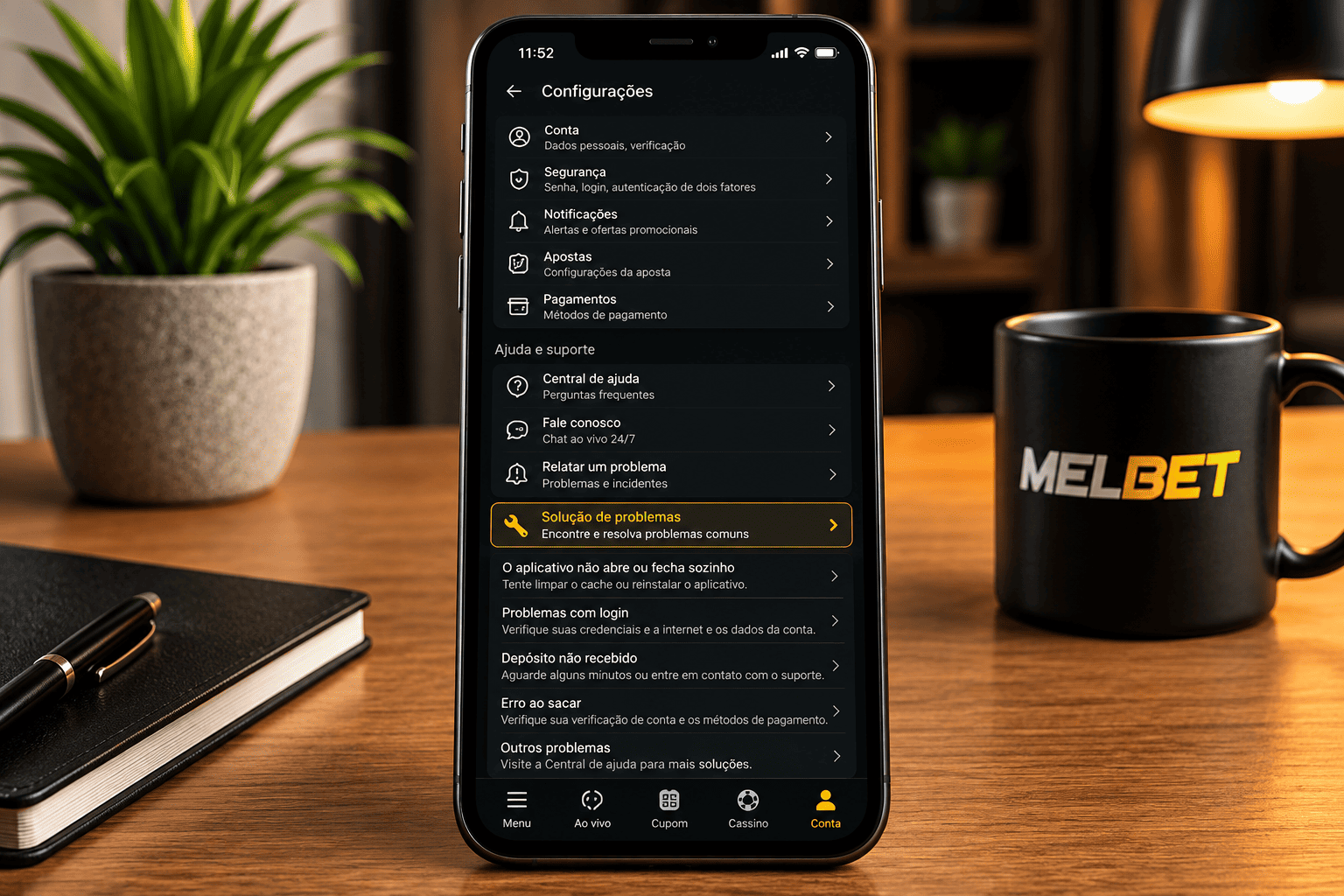 Solução de problemas no aplicativo MelBet para iPhone e iPad